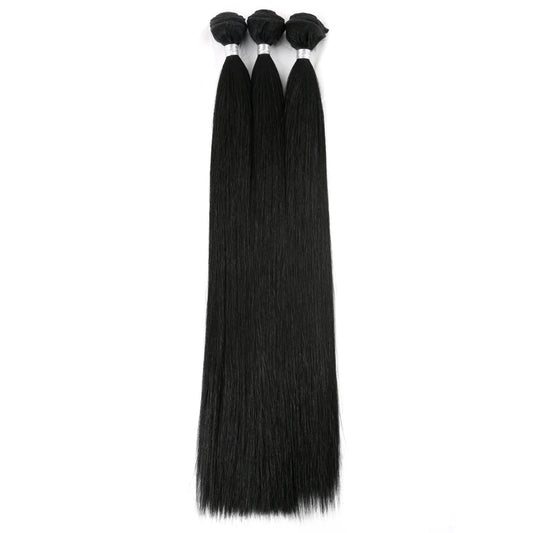 Bone Straight Hair Bundles Salon Natural Hair Extensions Fake Fibers Super Long Synthetic Yaki Straight Hair Weaving Full to End