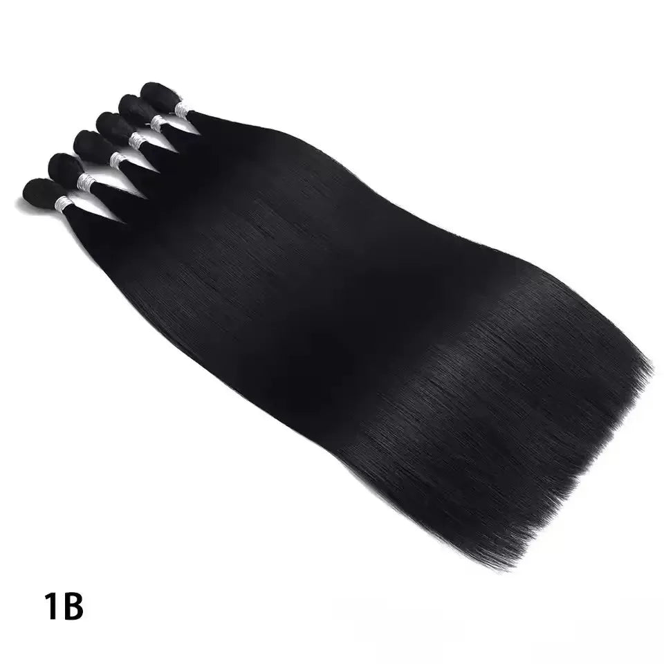 Bone Straight Hair Bundles Salon Natural Hair Extensions Fake Fibers Super Long Synthetic Yaki Straight Hair Weaving Full to End