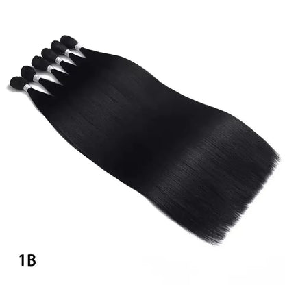 Bone Straight Hair Bundles Salon Natural Hair Extensions Fake Fibers Super Long Synthetic Yaki Straight Hair Weaving Full to End