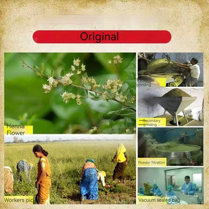 Natural Pure Plant Henna Powder Hair Dye to Cover White Hair Nourishing and Haircare Brown Black Indigo Powder Original