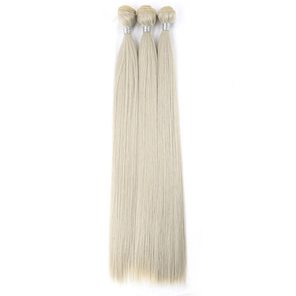 Bone Straight Hair Bundles Salon Natural Hair Extensions Fake Fibers Super Long Synthetic Yaki Straight Hair Weaving Full to End