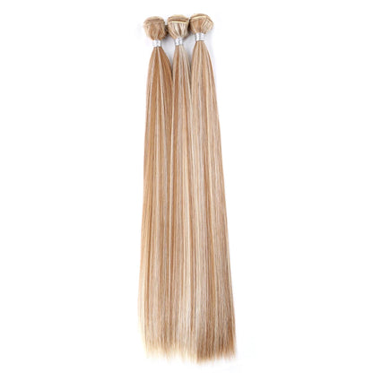 Bone Straight Hair Bundles Salon Natural Hair Extensions Fake Fibers Super Long Synthetic Yaki Straight Hair Weaving Full to End